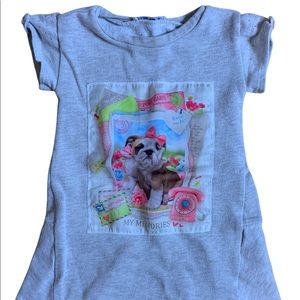 Mayoral Light Grey Sparkly Novelty Jersey Dress Size 2T